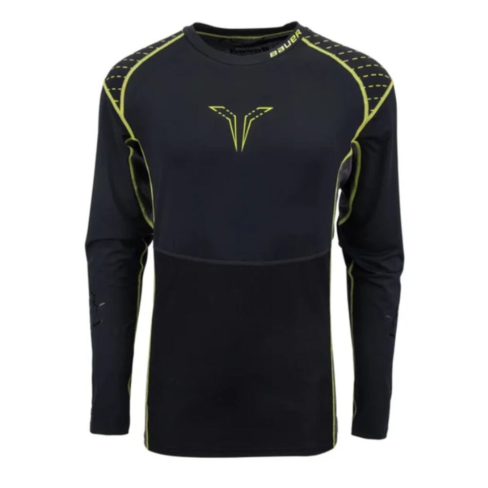 Bauer Hockey Fit Grip 37.5 Neon Yellow Long Sleeve Top Small